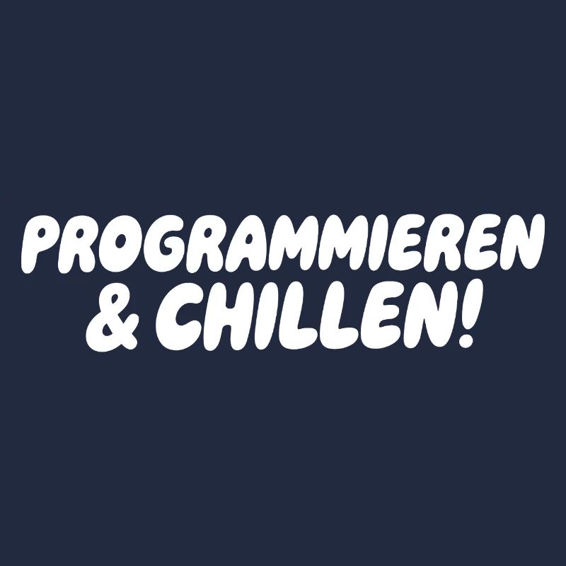Programmieren & Chill – Große Blockschrift
