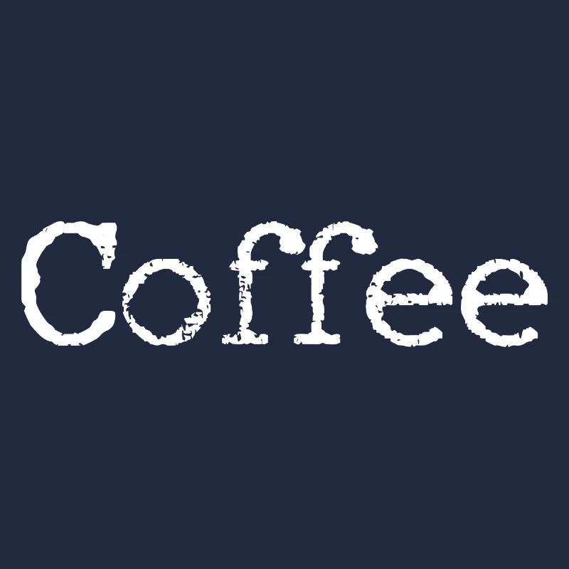 Coffee Scribble White on Black