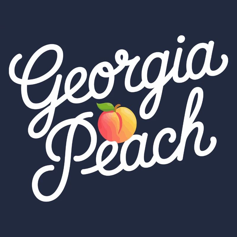 Georgia Peach Script Logo