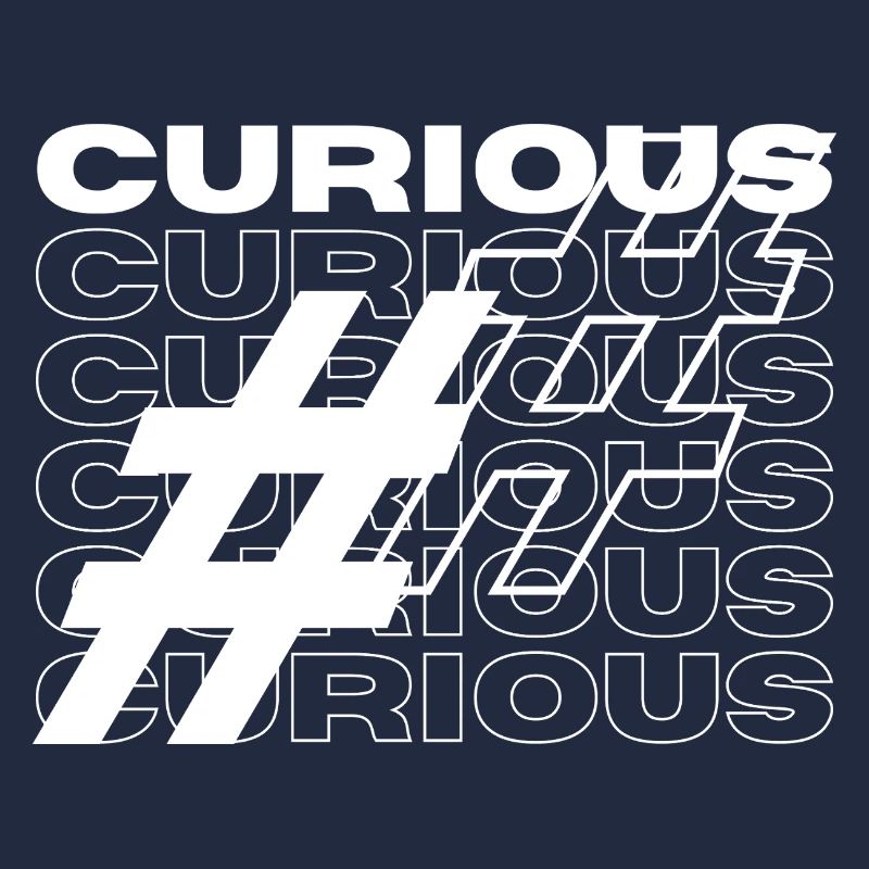 Curious Hashtag Typography