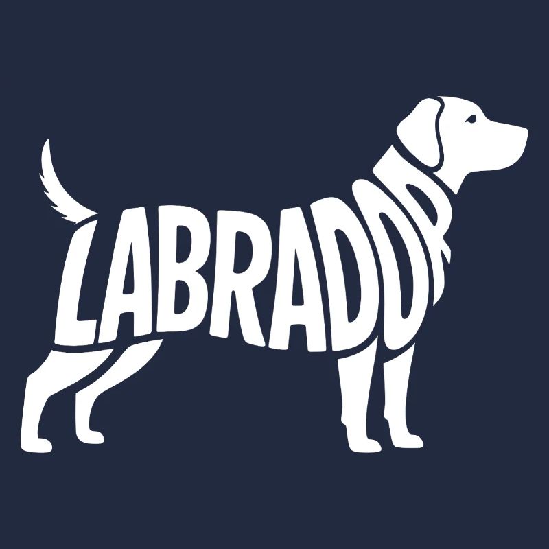Labrador - Chien mignon Calligraphie Autocollant