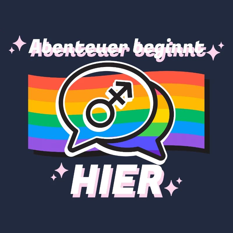 Abenteuer beginnt hier Pride Symbol