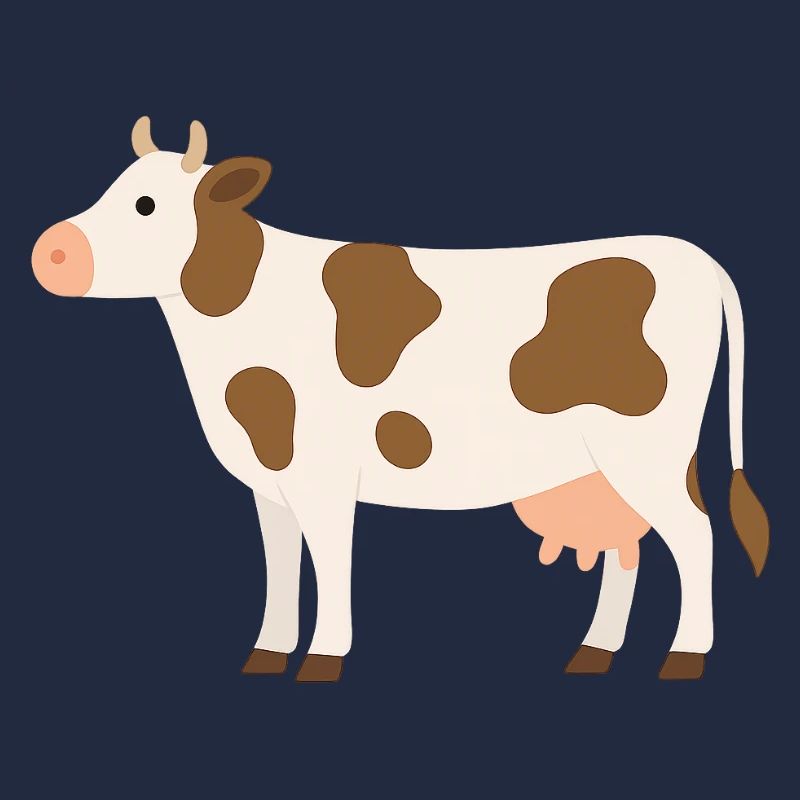 Vache Pastel à Taches Marron