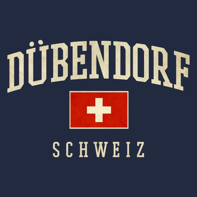 Dübendorf Schweiz Design mit Flagge