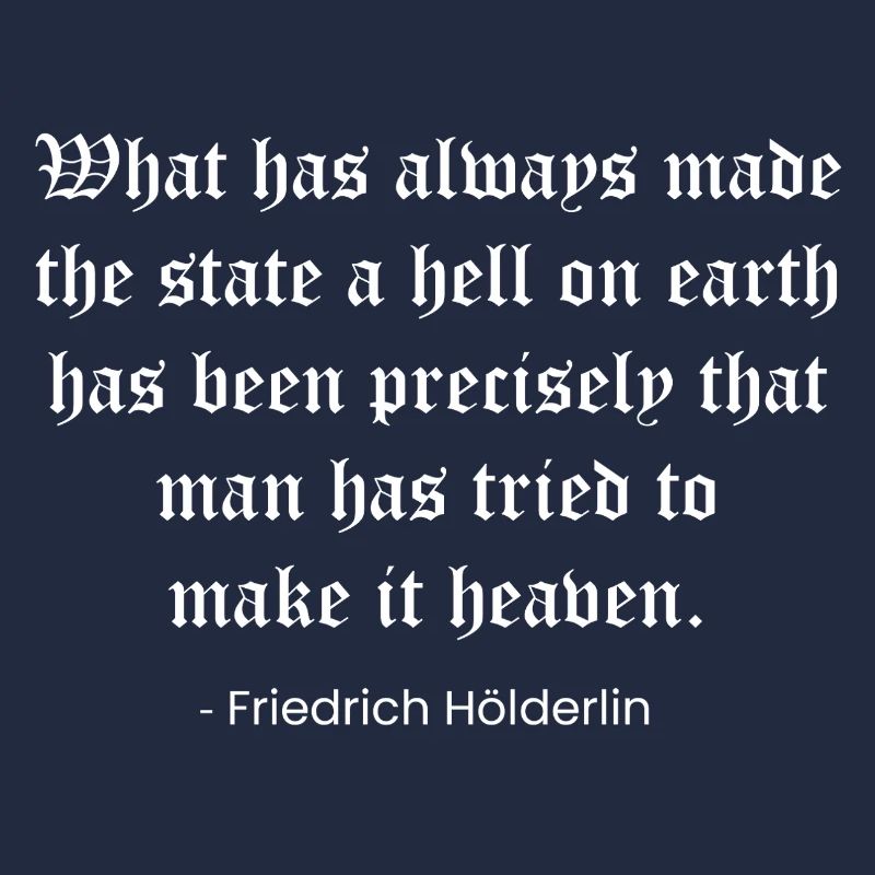 Citation gothique de Hölderlin sur l’État