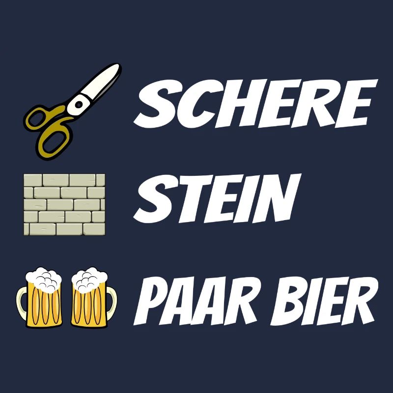 Schere , Stein, Paar Bier