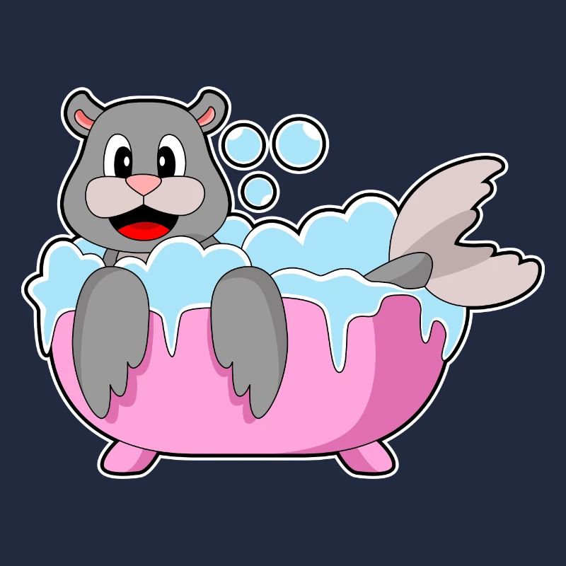 Seal Bathing Bathtub