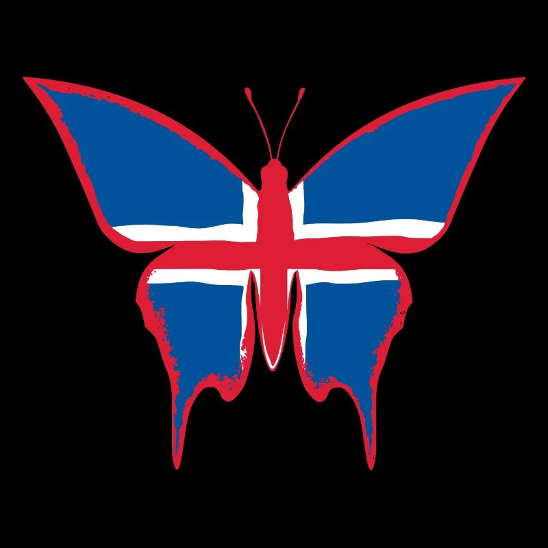 Drapeau de l’Islande papillon