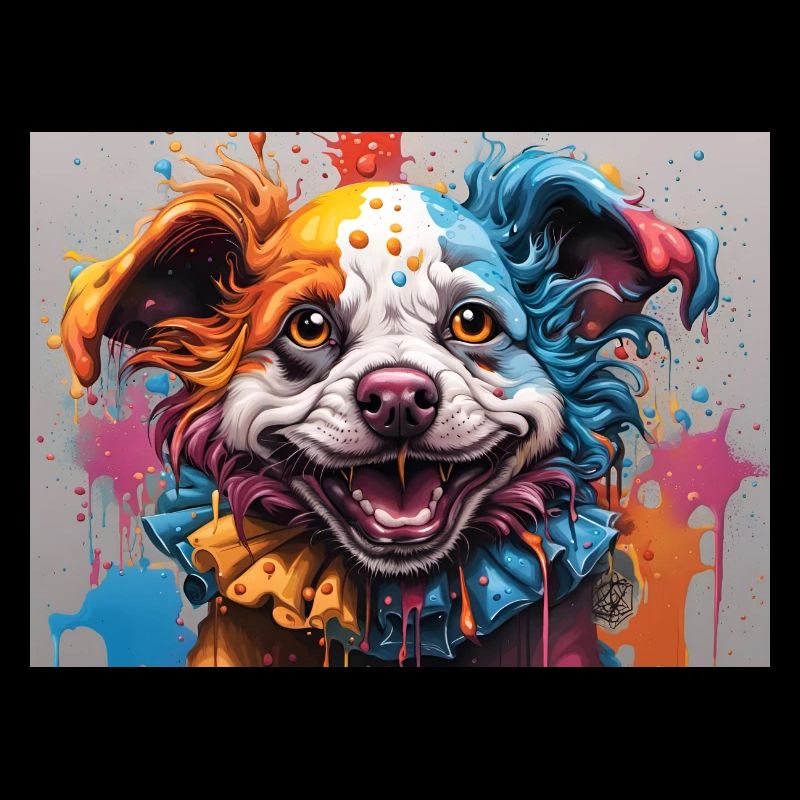 A clown dog