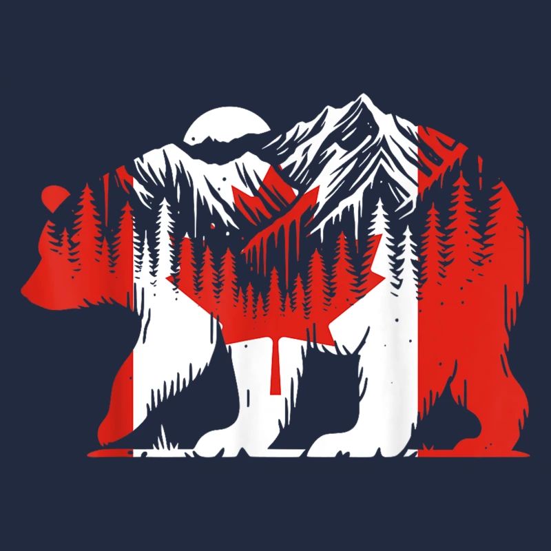 Polar Bear Canadian Flag Maple Leaf Canada Day