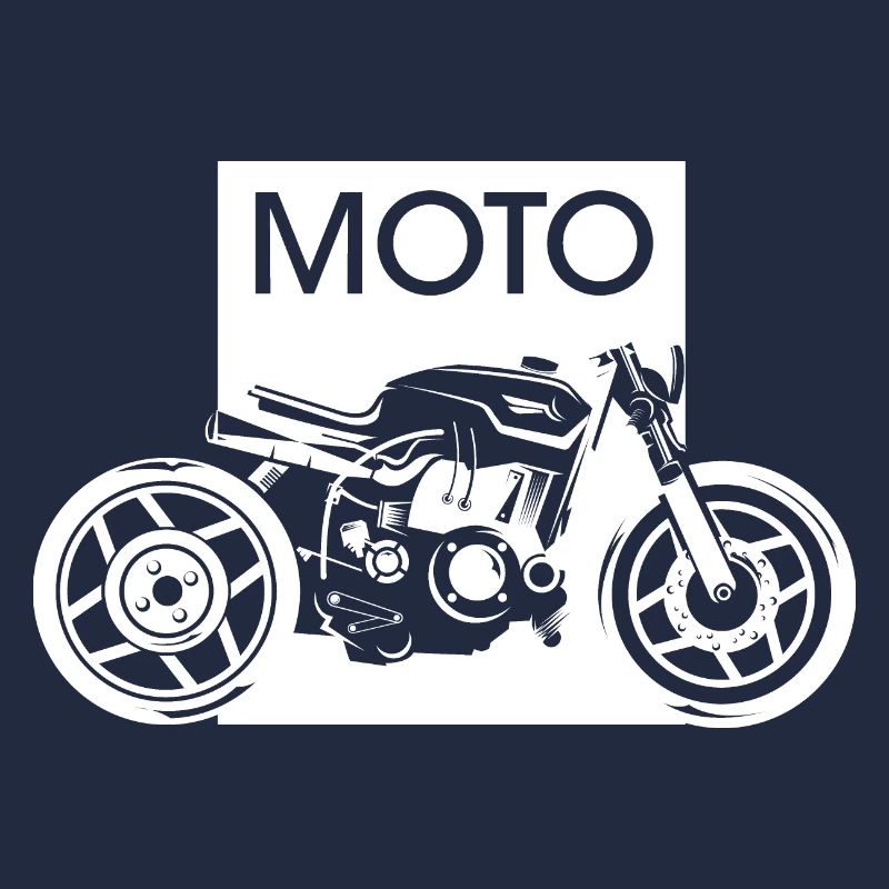 Moto Graphic Garage Custom Workshop Biker Motorcycle