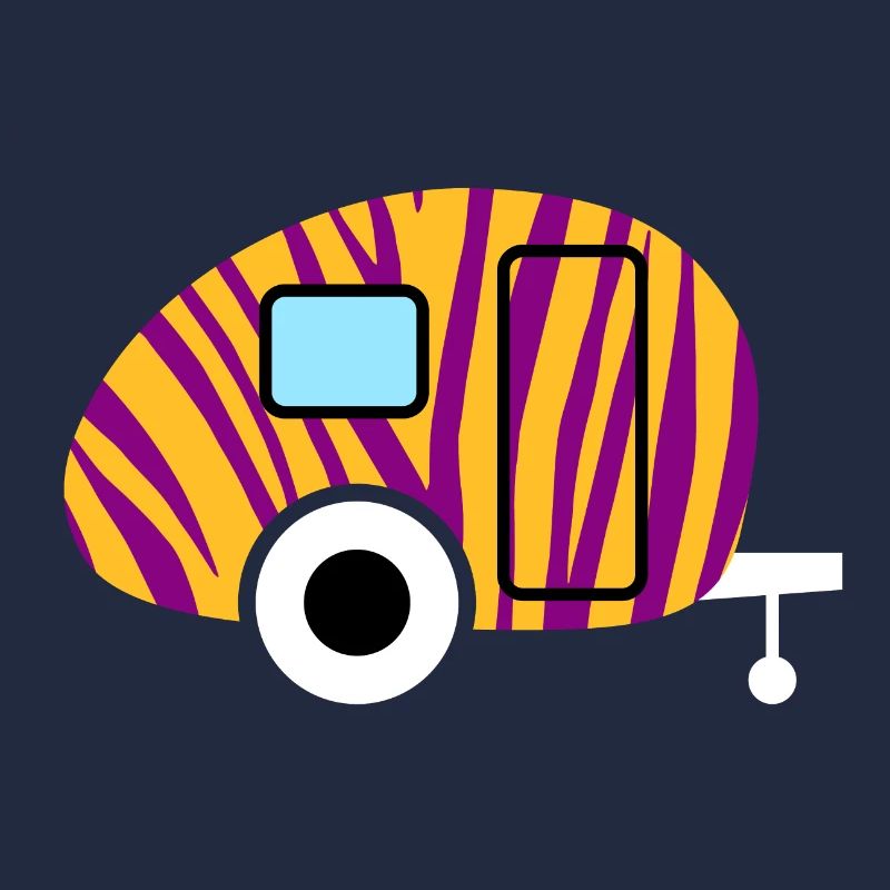 Caravan Caravan Zebra Pattern Animal Print Camper
