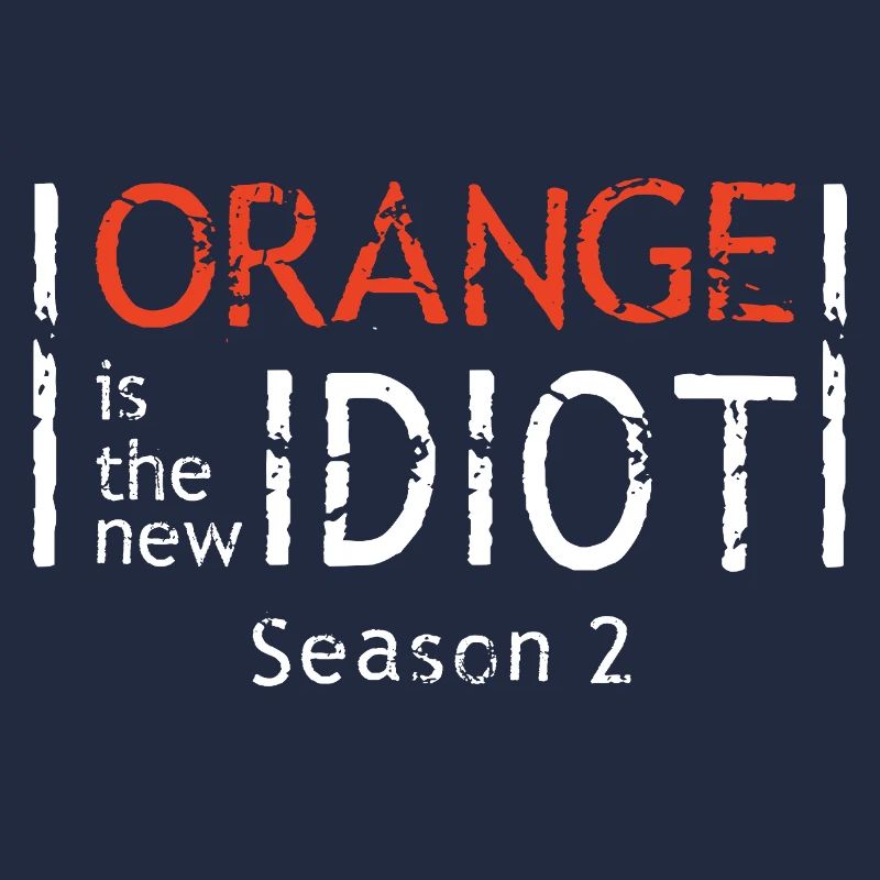 Jagged Orange Text Motif Design