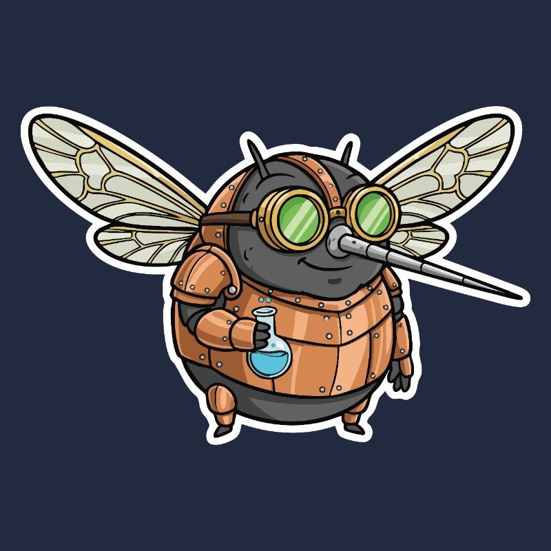 Mosquito Alchemist Steampunk Copper Vials