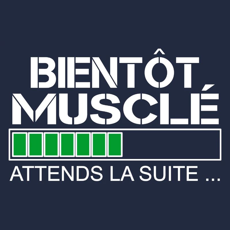 Bientot musclé (blanc et vert)