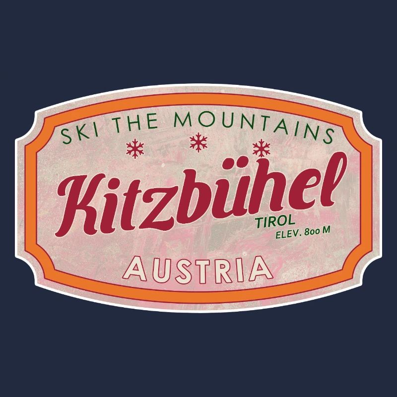 Alpine Vintage Label Kitzbühel Austria