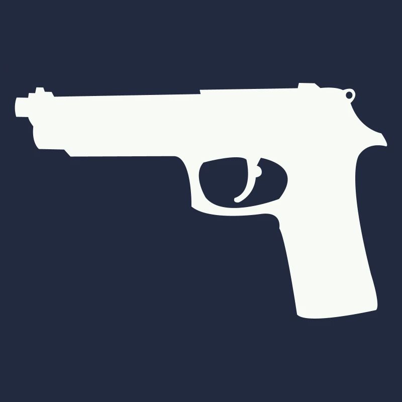 Pistol silhouette in contrast