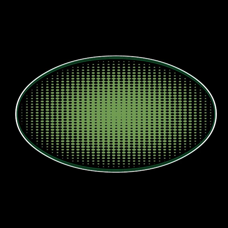 Oval green dots, with frame