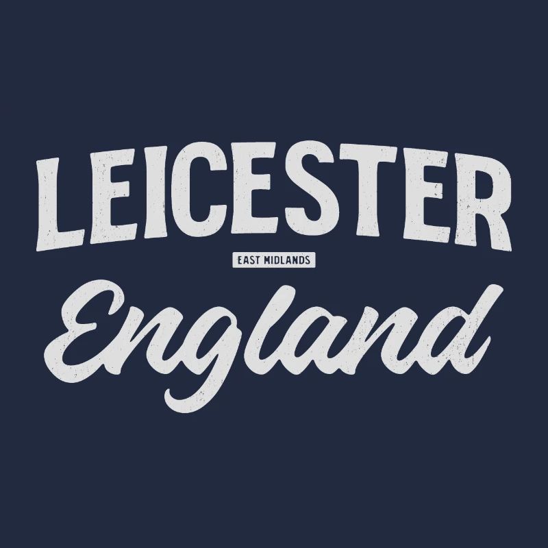 Leicester England Vintage Script