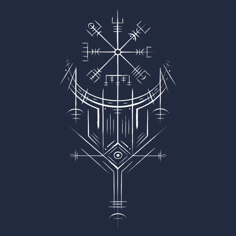 Vegvisir Runes Compass - Germanic Celts Vikings