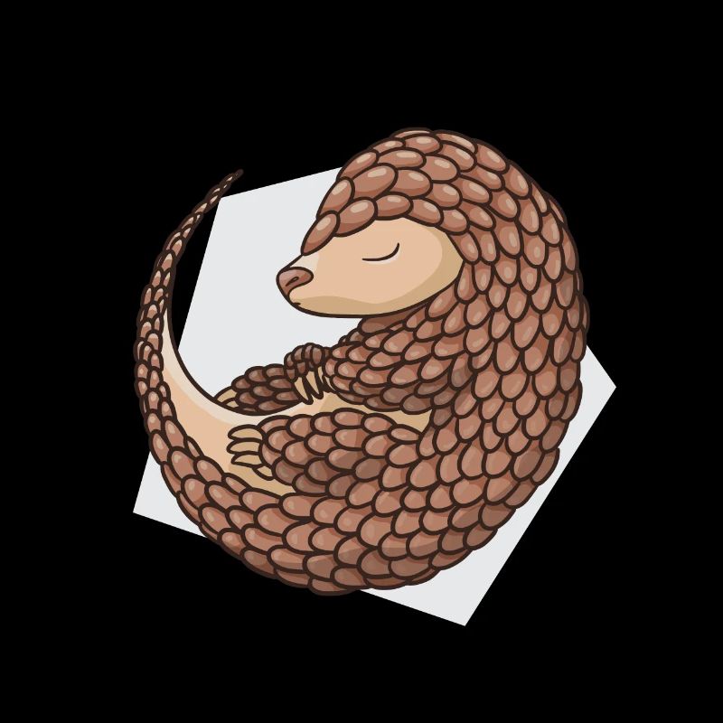 Pangolin verschlafenes Schuppentier süßes Tier