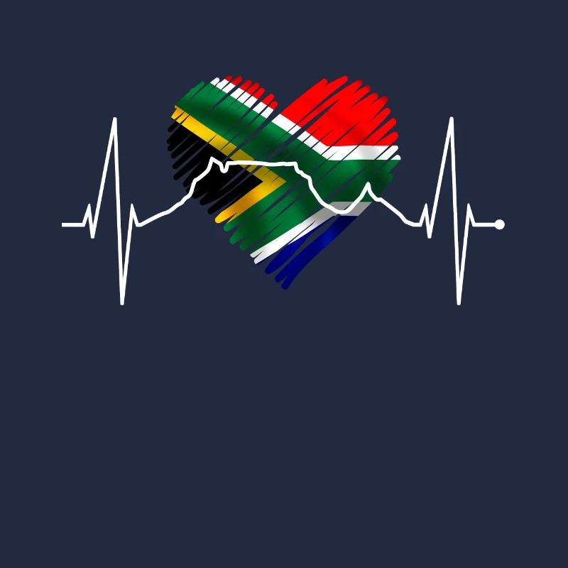 Cape Town Skyline Heart Afrique du Sud Drapeau Table Mountain