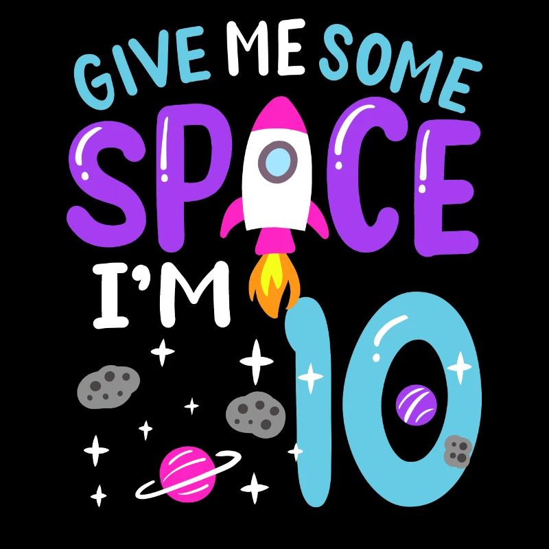 10. Geburtstag Weltraum Rakete
