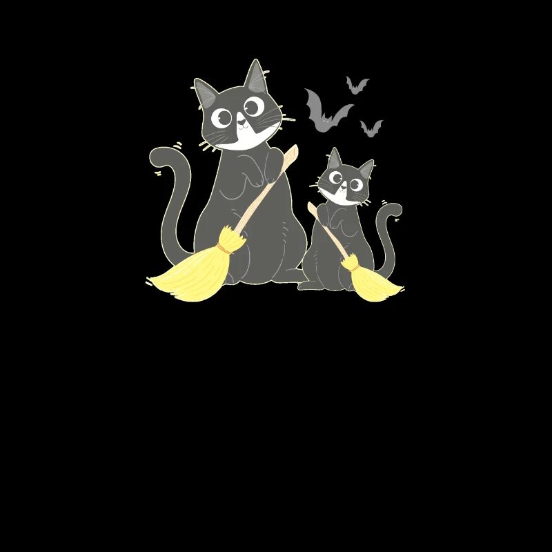 Katzen Hexen Kawaii Halloween