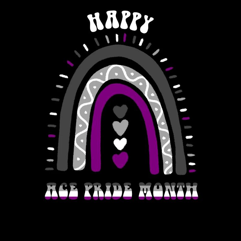 Happy Ace Pride Month Asexual Boho Rainbow