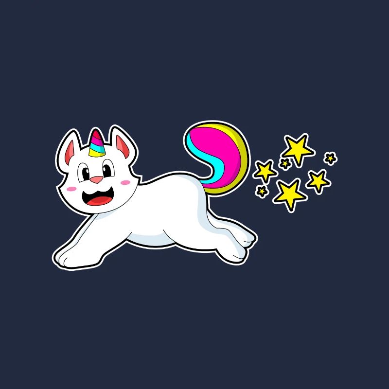 Chat comme licorne