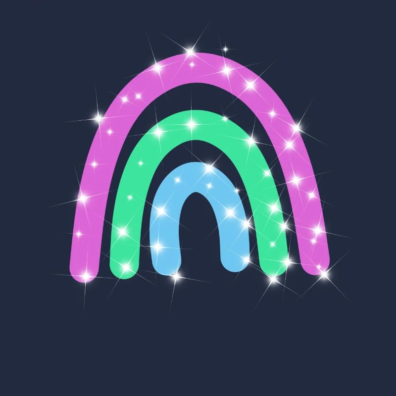 Polysexual Glitzer Regenbogen