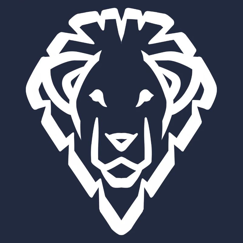 Lion's head symbol white