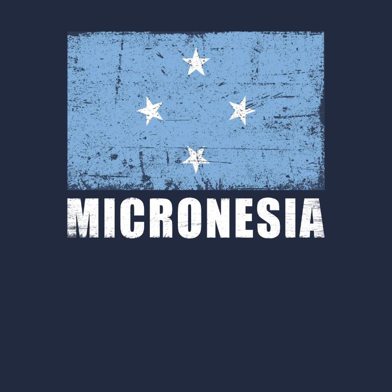 Drapeau de micronésie Grunge Drapeau de Micronésie