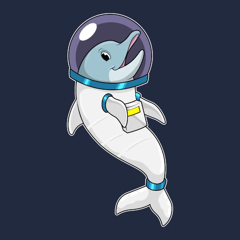 Astronaute Dolphin Space