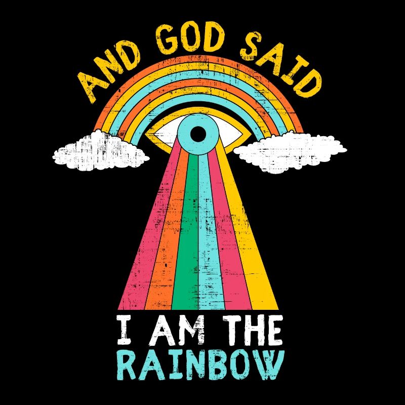 Regenbogen LGBTQ Christen, Spruch Glaube an Gott