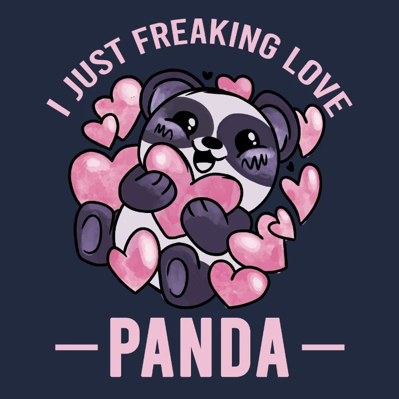 J’adore le Panda – Cœurs de panda mignons