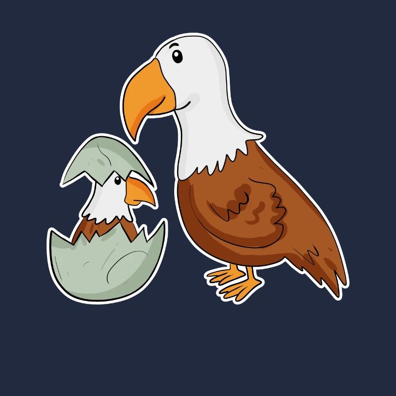 Famille Eagle - Aigle avec bébé - Eagle Motif