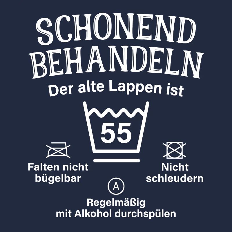 55. Geburtstag Schonend Behandeln Alte Lappen 55