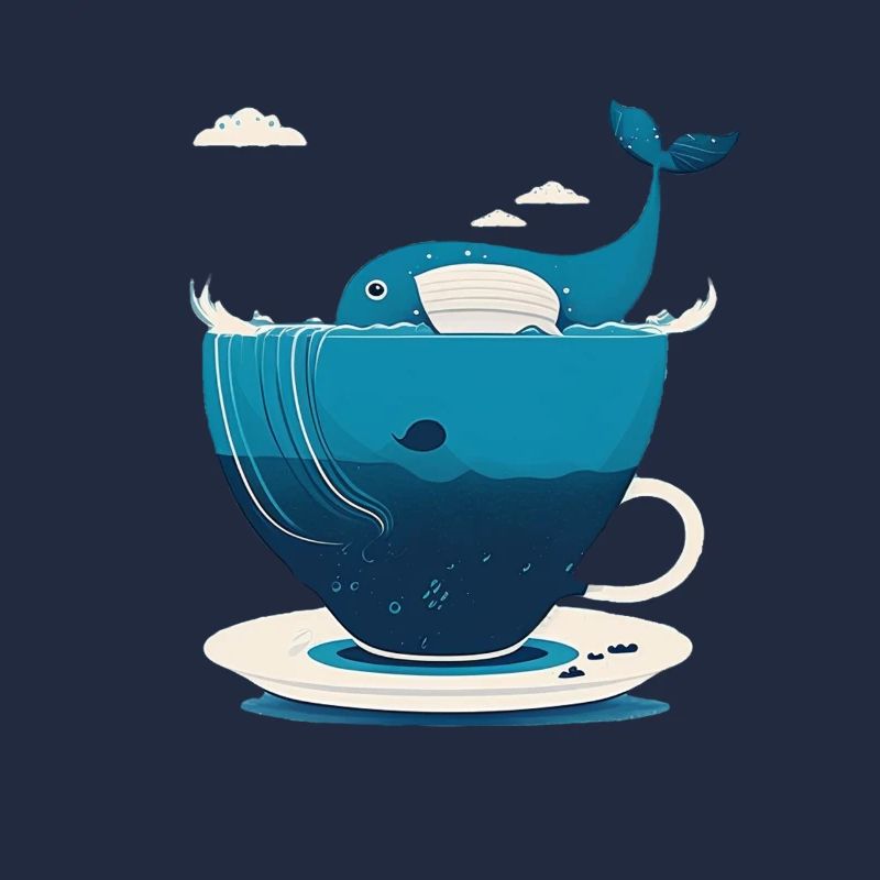 Baleine dans une tasse de thé