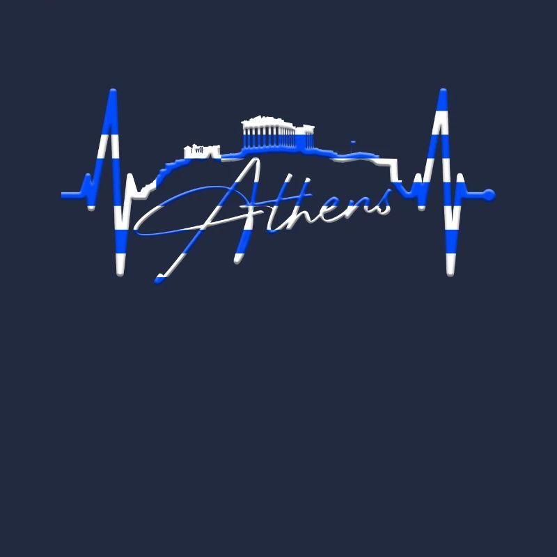Athènes Skyline Heartbeat Grèce Acropole