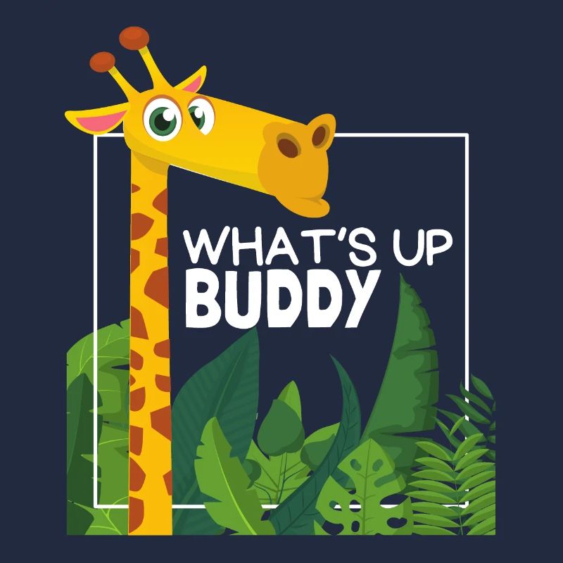 Lustige Giraffe, Comic Stil, Spruch