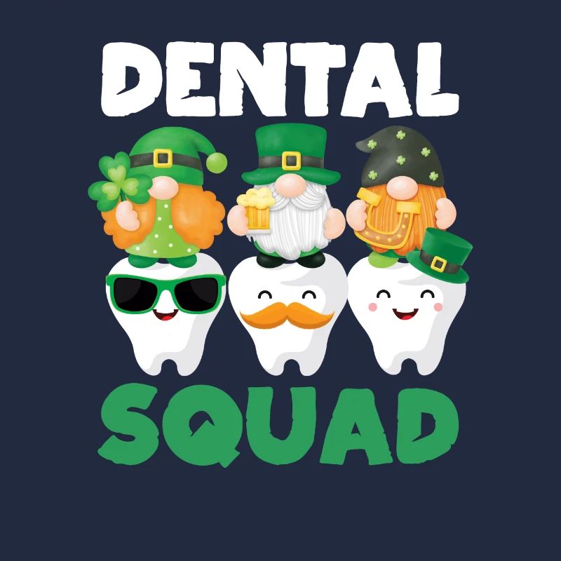 Dental Squad Tooth Cute Gnome Saint Patricks