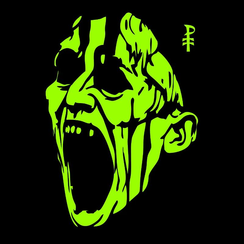 Der schreiende grüne Monster Mann