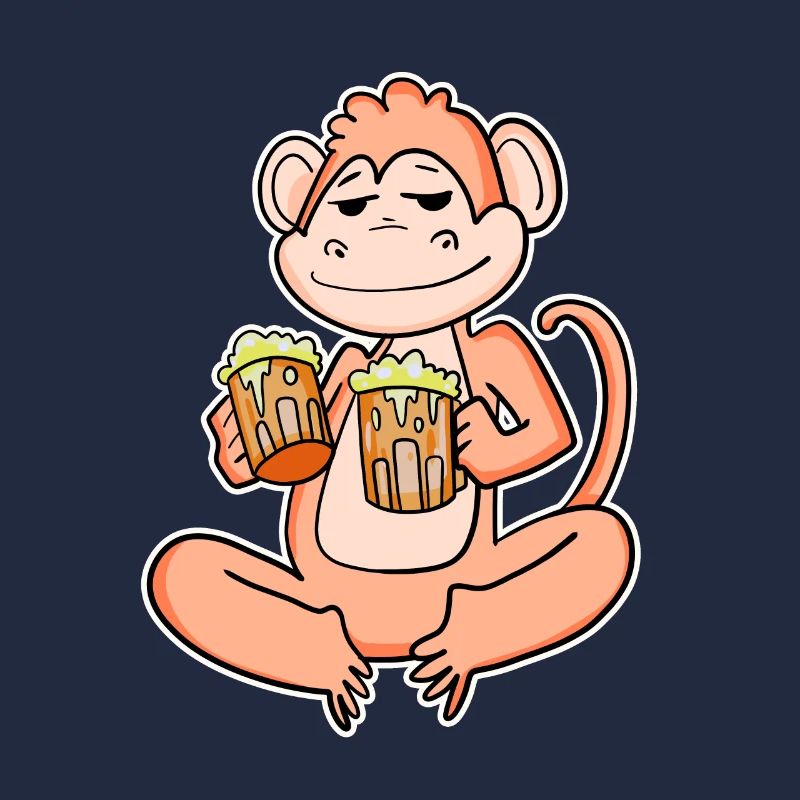 Monkey with beer