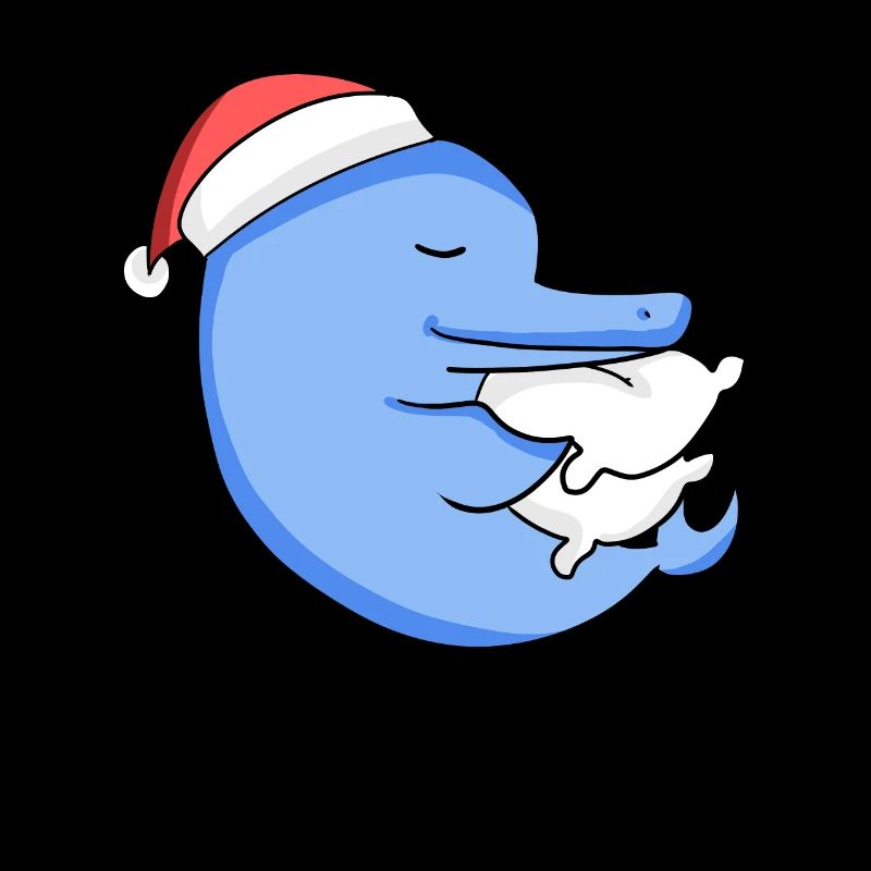 Dauphin Mignon Fatigué Dormir À Noël