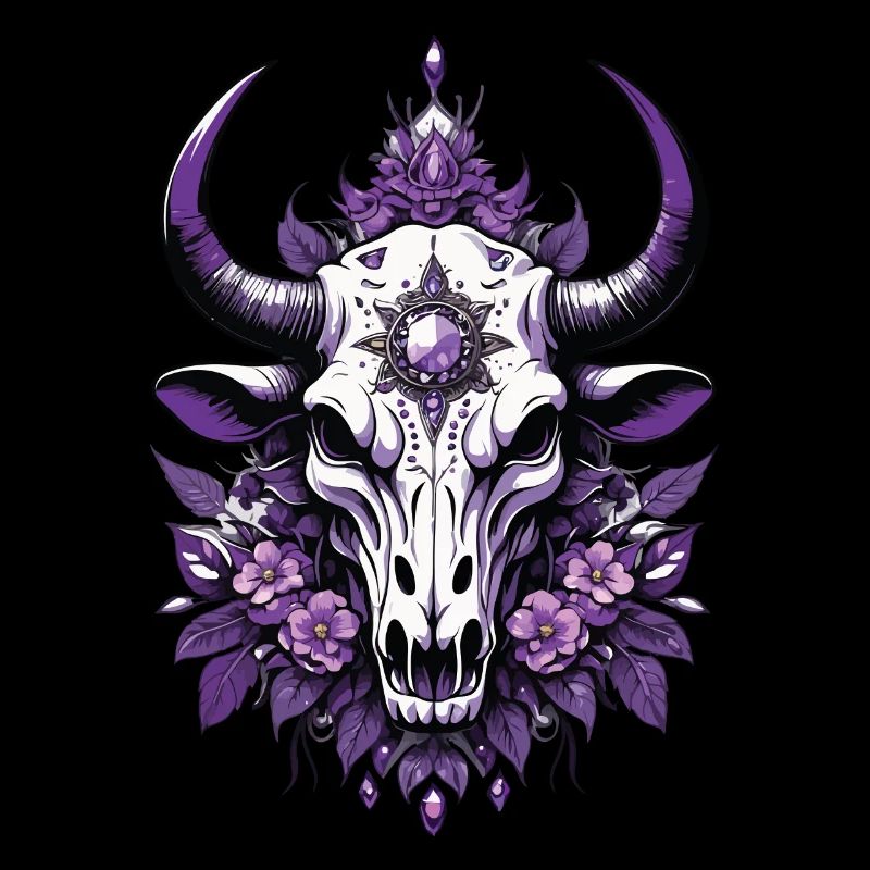 Feder Mandala Skull Spirituelles Design