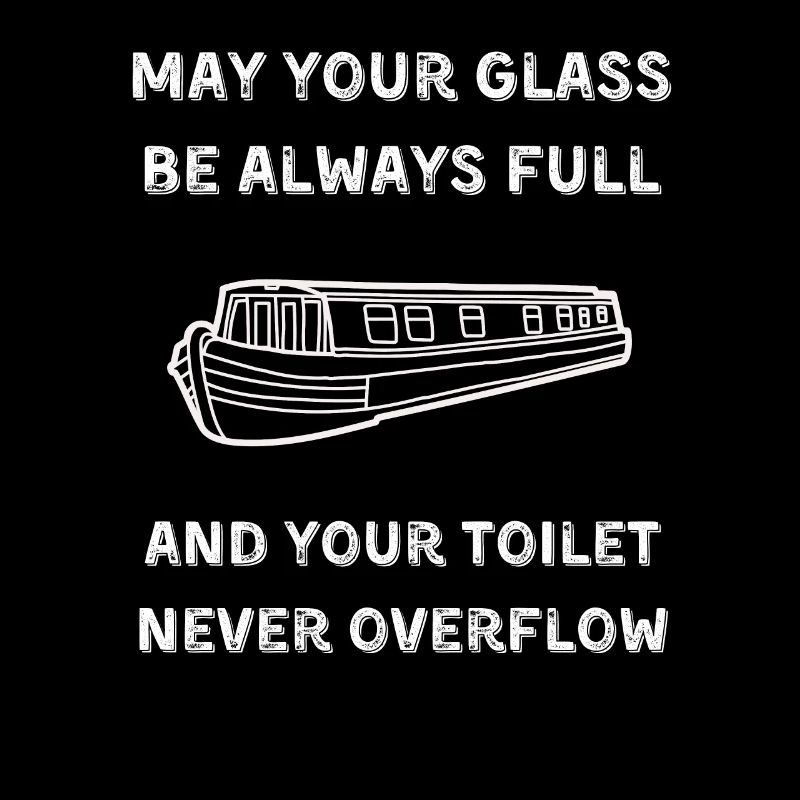 Blague drôle de péniche de canal de navigation de plaisance