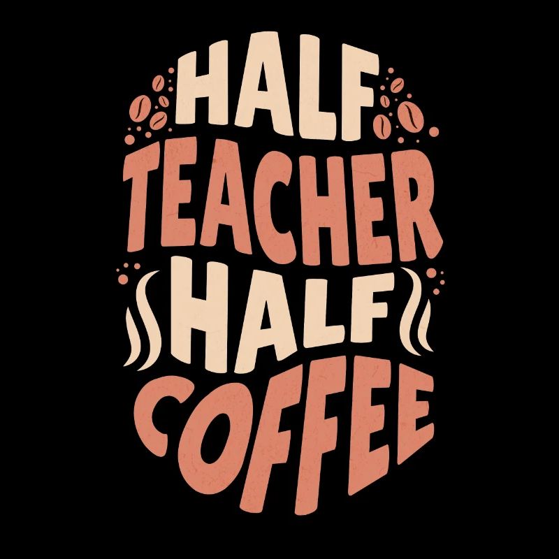Lustige Lehrerin, die Kaffee liebt Halb Lehrer, halb