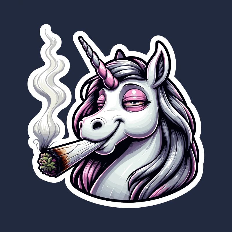 Licorne avec Joint Hemp Cannabis