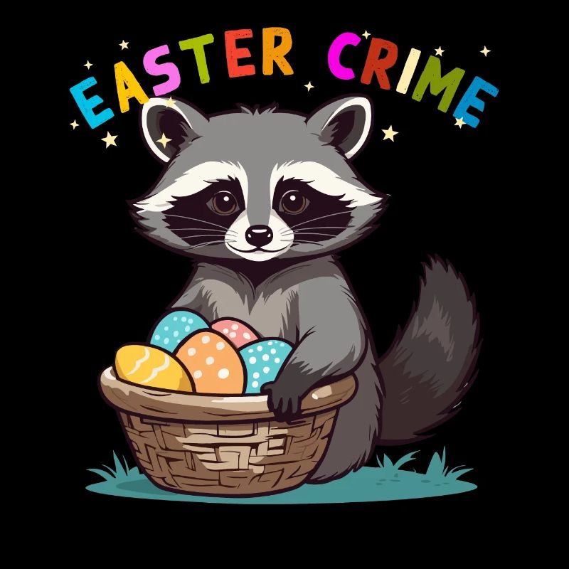 Funny Raccoon Costume Cute Easter Eggs